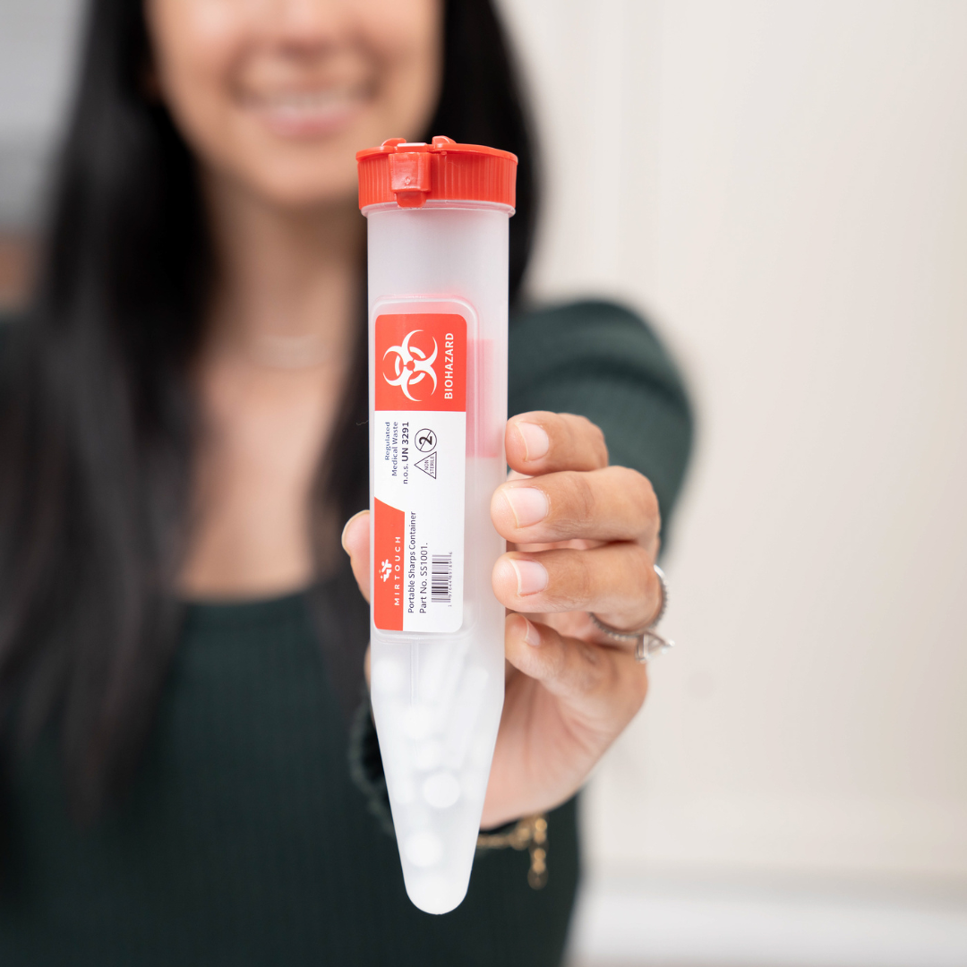 Sharp Shuttle Sharps Shuttle™ - Single-Use Portable Small Sharps Container for Syrin