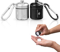 GlucoPod™ - Portable KeyChain Mini Glucose Tablet Container for Pocket Purse Travel Bags - 2pk