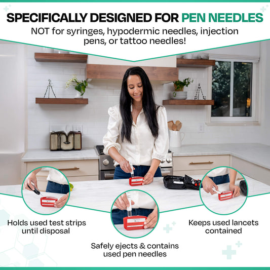 Pocket Sharps™ (3-Pack)| Portable Sharps Container for Pen Needles