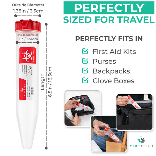 Sharps Shuttle™ (6-Pack) | Sharps Container for Syringes, Needles & Lancets