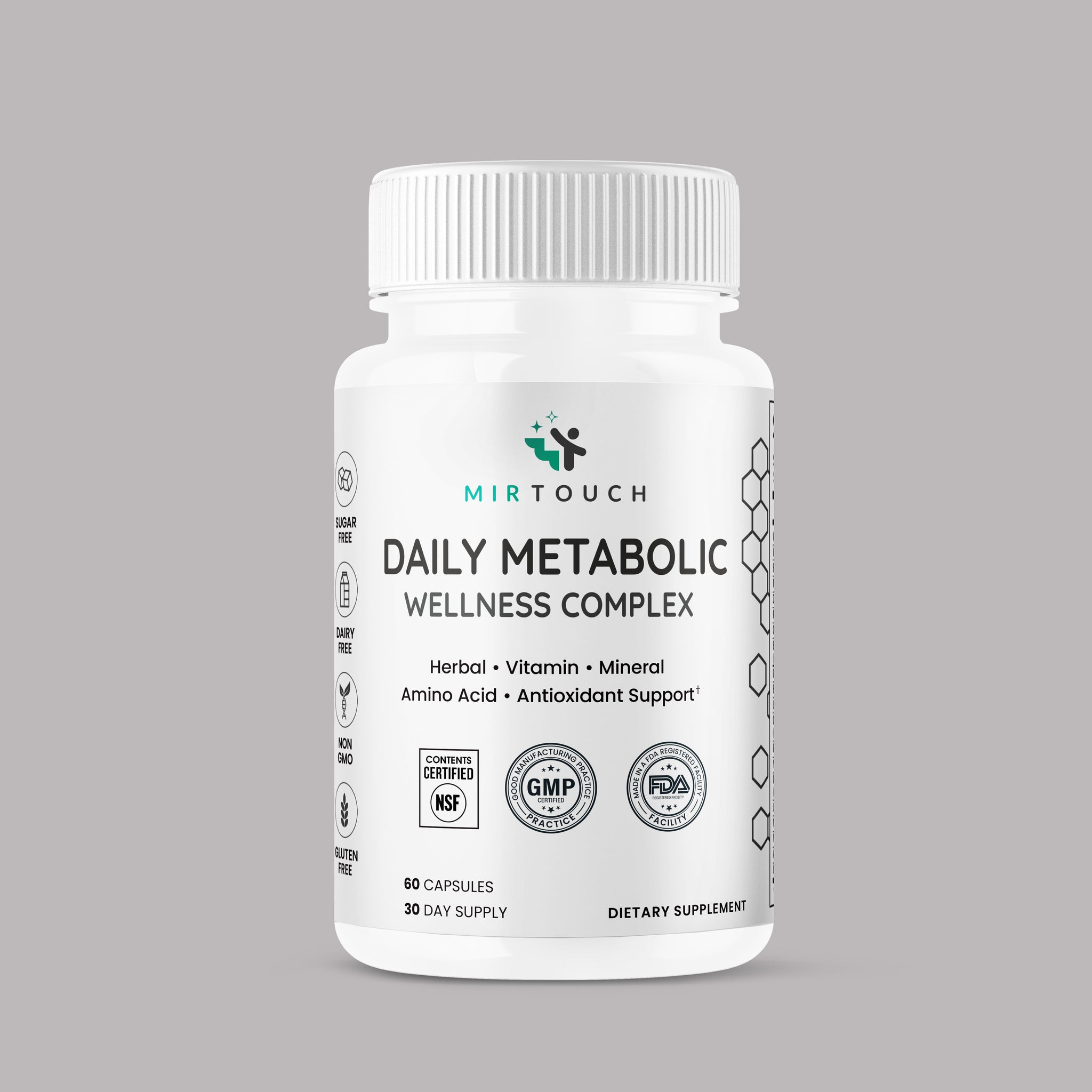 Daily Metabolic Wellness Complex 60ct. Natural Dietary Supplement