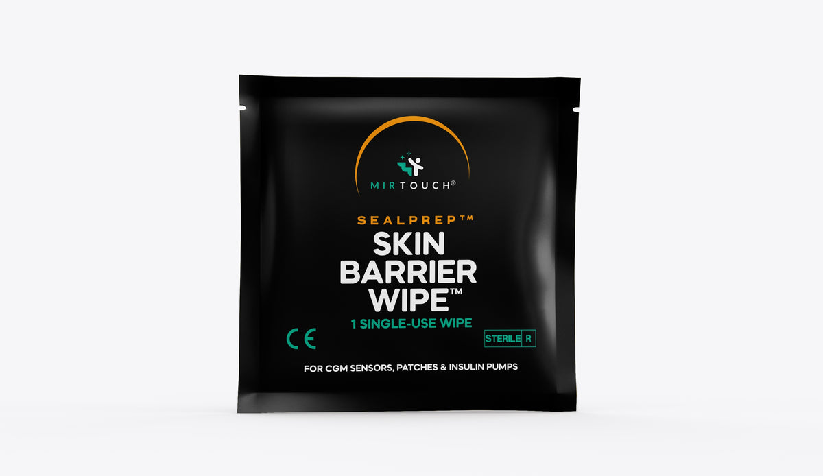 MirTouch® SealPrep™ Skin Barrier Wipes for adhesive patches sensors insulin pumps