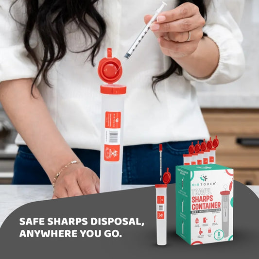 Travel Sharps™ (6-Pack)| Sharps Container for Auto-Injectors, Syringes & Needles