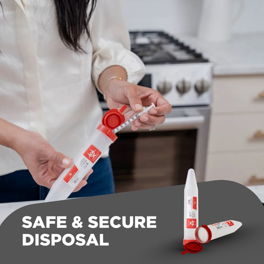 Sharps Shuttle™ (6-Pack) | Sharps Container for Syringes, Needles & Lancets