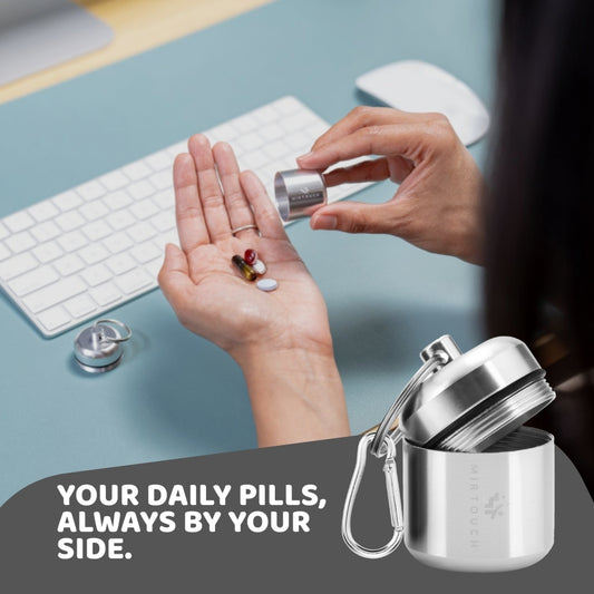 PillPort™ (2-Pack) | Waterproof Pill Container with Keychain